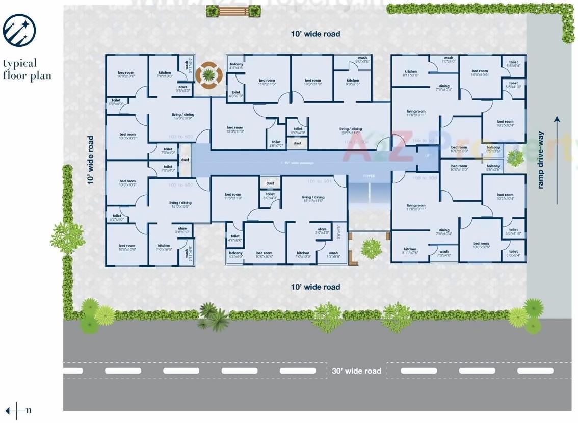 Layout of real estate project Nakshatra Residency located at Bopal, Ahmedabad, Gujarat