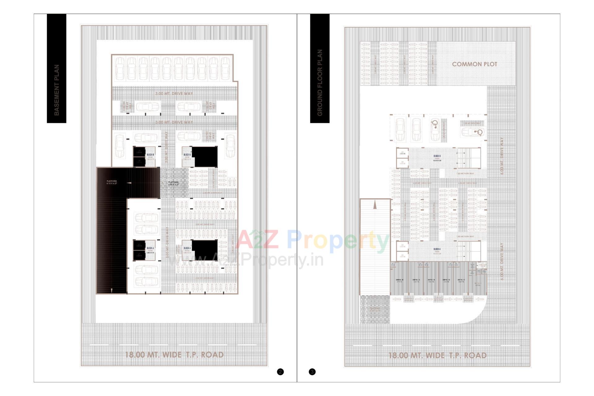 Layout of real estate project Nakshtra Platinum located at Hanspura, Ahmedabad, Gujarat