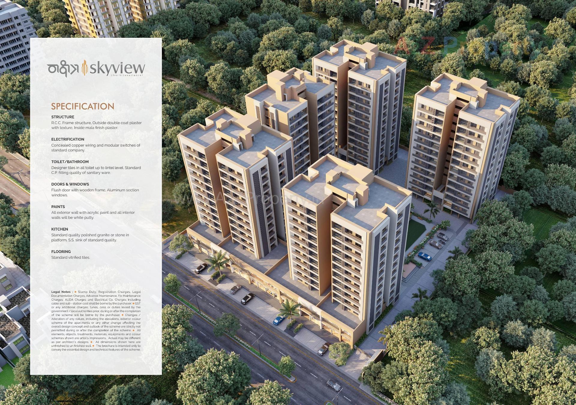 3D Elevation of real estate project Nakshtra Skyview located at Ahmedabad, Ahmedabad, Gujarat