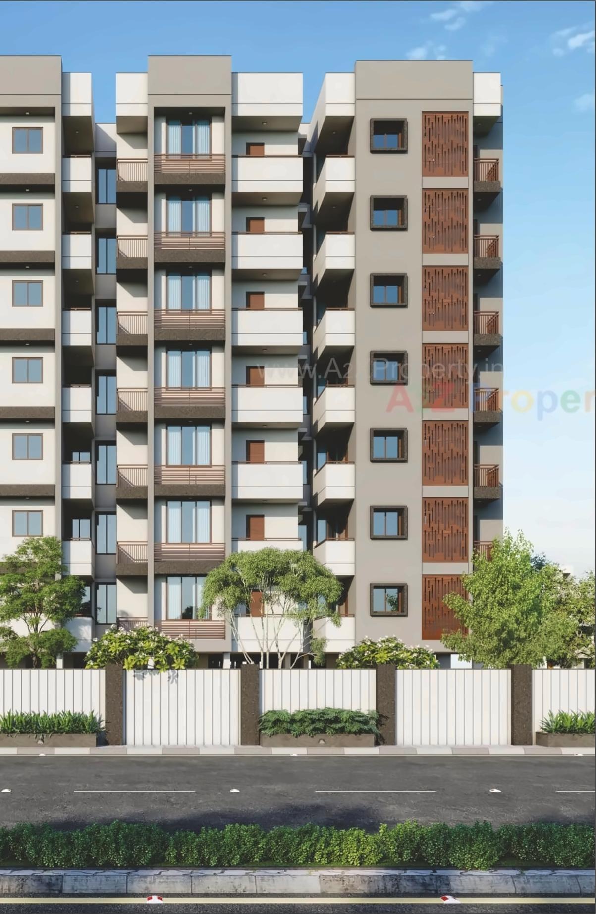 3D Elevation of real estate project Nakul Heights located at Muthia, Ahmedabad, Gujarat
