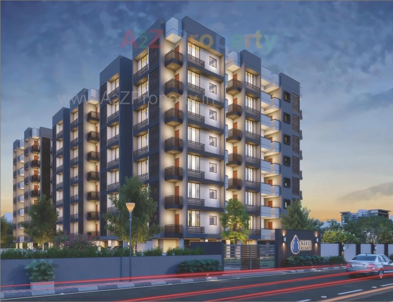 3D Elevation of real estate project Nakul Heights located at Muthia, Ahmedabad, Gujarat