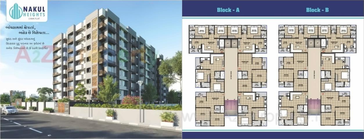 3D Elevation of real estate project Nakul Heights located at Muthia, Ahmedabad, Gujarat