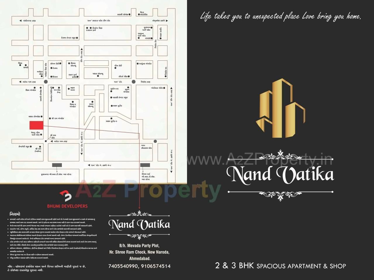 Layout of real estate project Nand Vatika located at Naroda, Ahmedabad, Gujarat