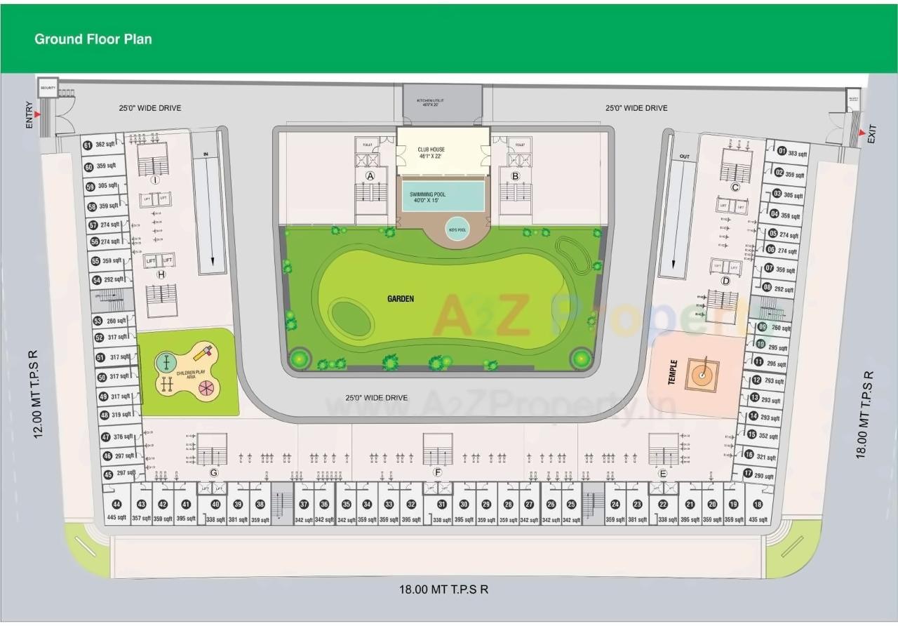 Layout of real estate project Nandanvan Heights located at Narol, Ahmedabad, Gujarat