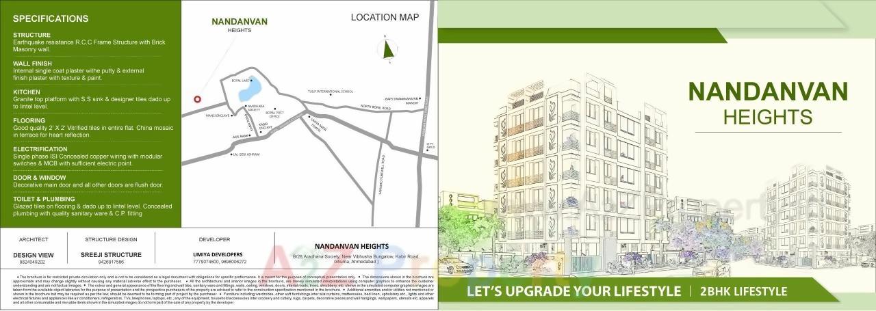  of real estate project Nandanvan Heights located at Ghuma, Ahmedabad, Gujarat