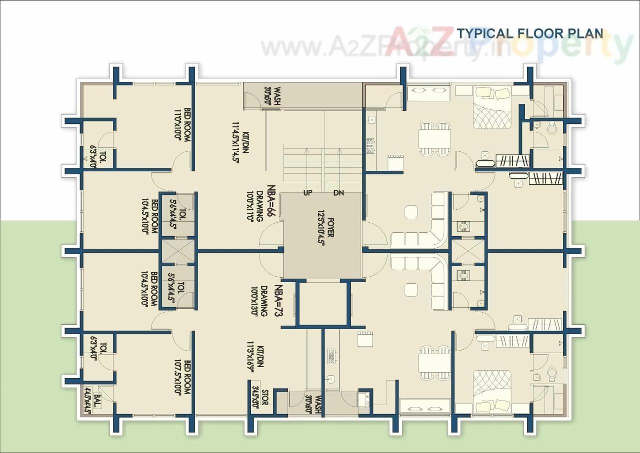 Layout of real estate project Nandanvan Heights located at Ghuma, Ahmedabad, Gujarat