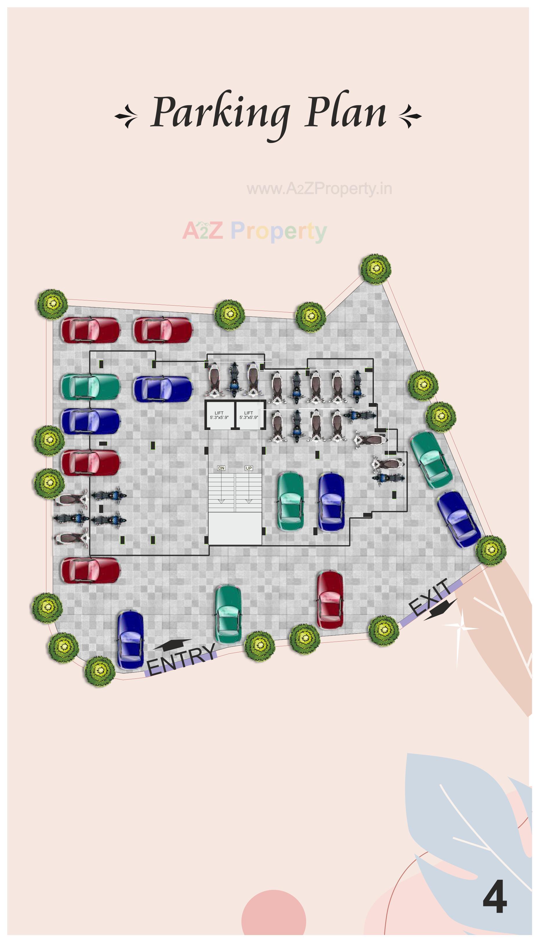 Layout of real estate project Nandanvan Residency located at Maninagar, Ahmedabad, Gujarat