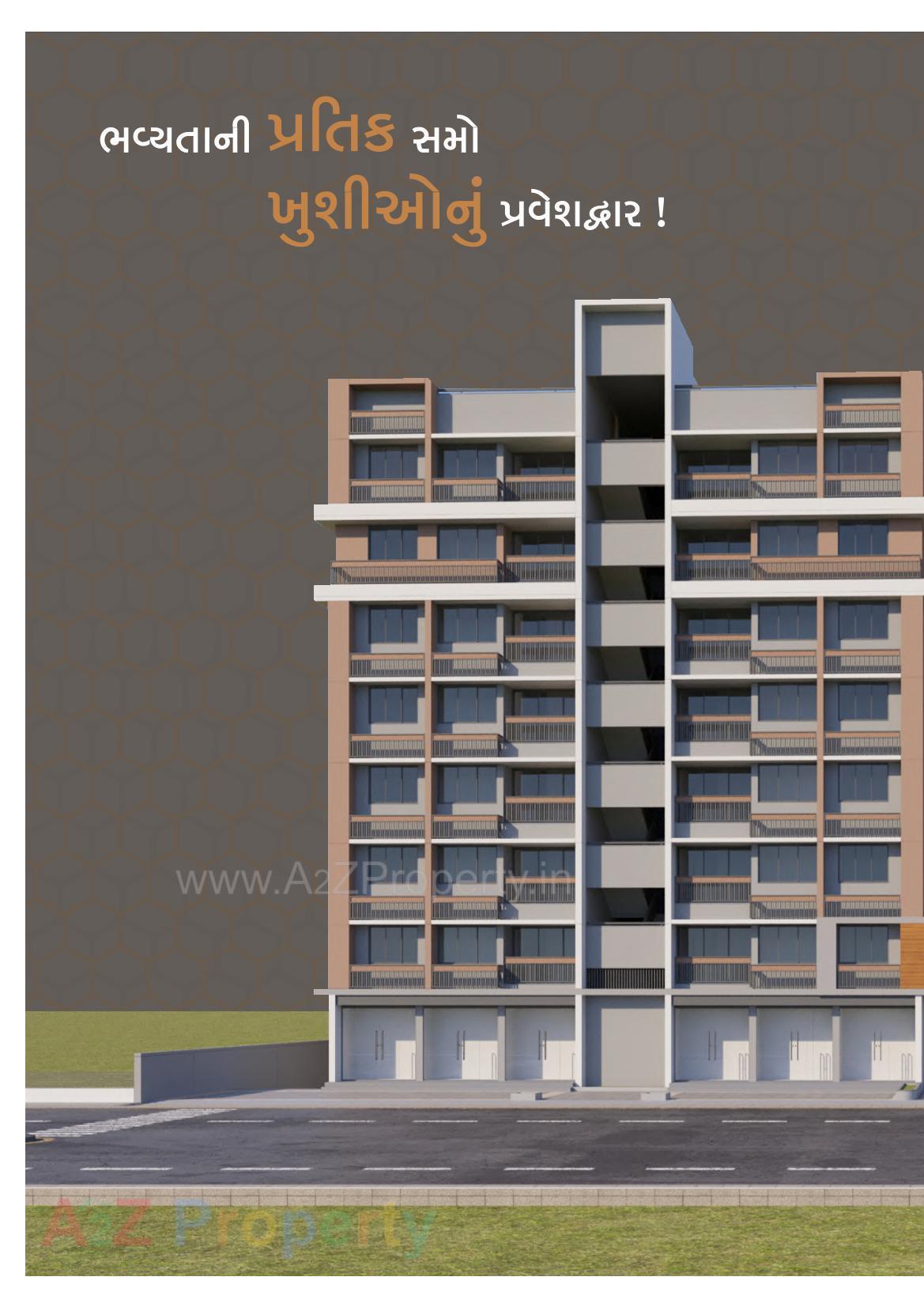 3D Elevation of real estate project Nanddeep Homes located at Singarva, Ahmedabad, Gujarat