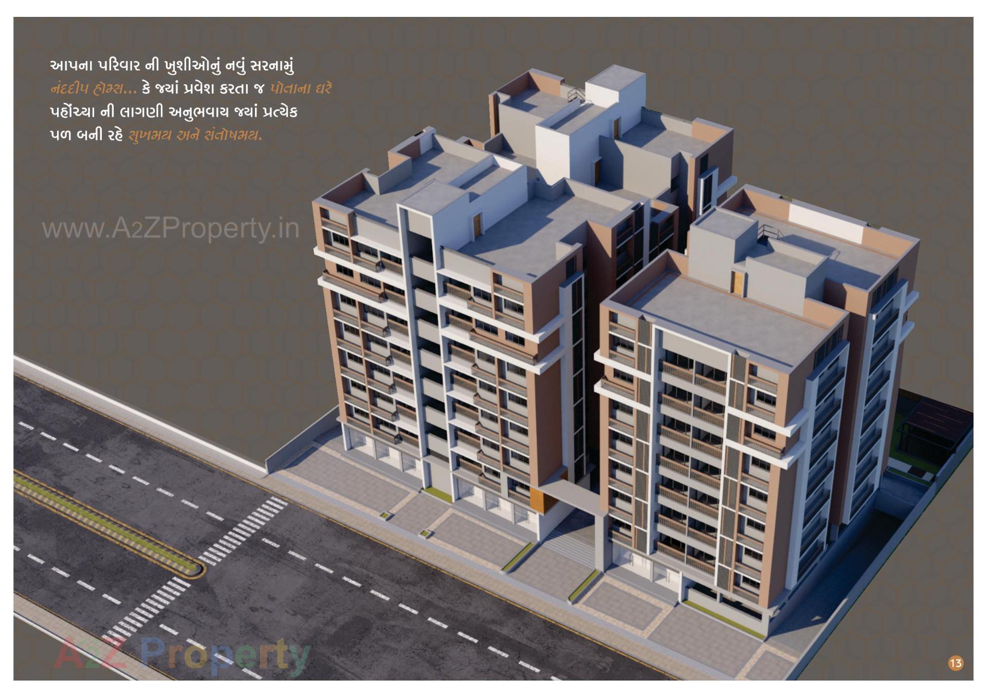3D Elevation of real estate project Nanddeep Homes located at Singarva, Ahmedabad, Gujarat