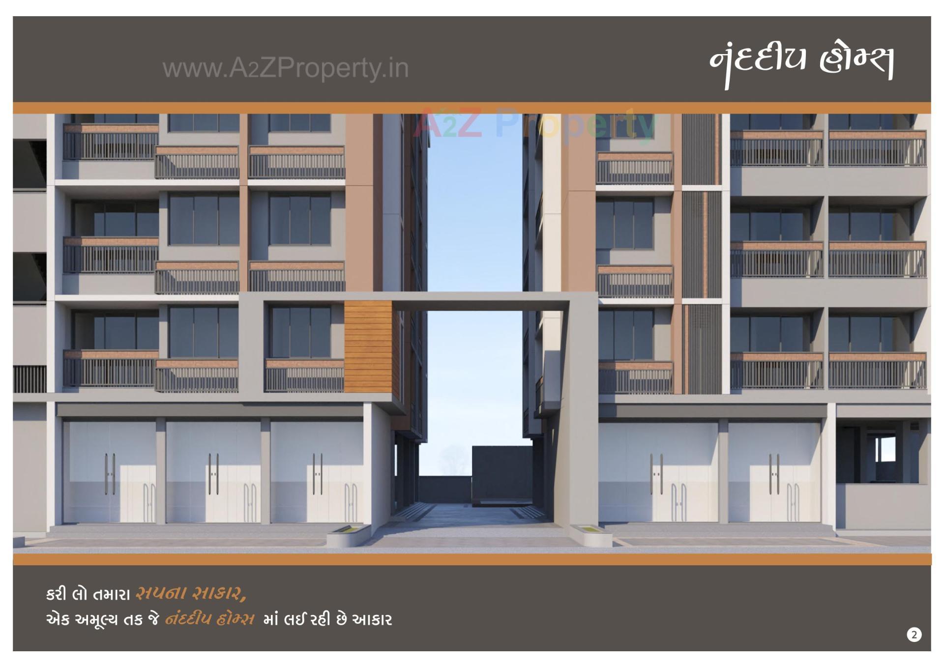 3D Elevation of real estate project Nanddeep Homes located at Singarva, Ahmedabad, Gujarat