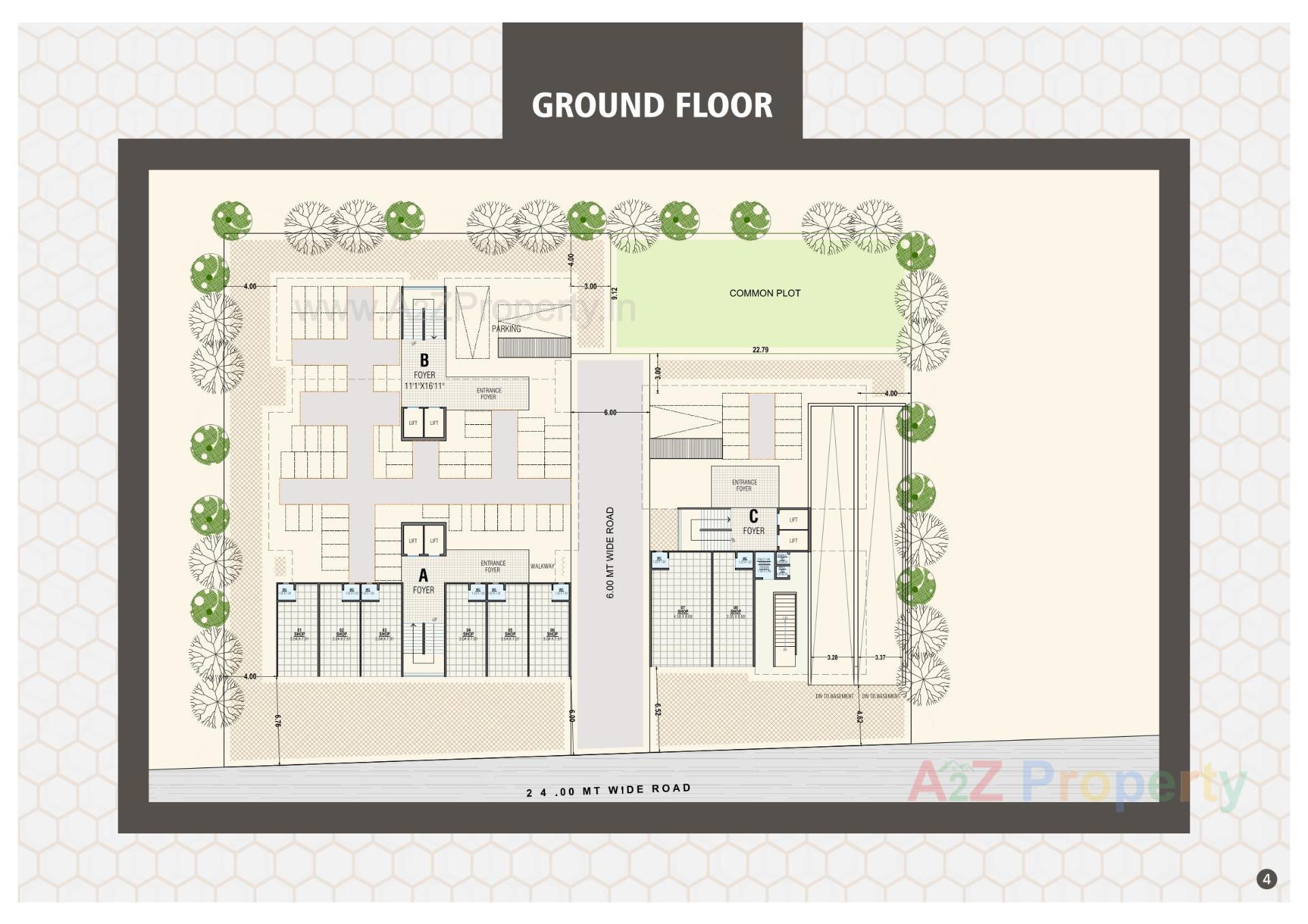 Layout of real estate project Nanddeep Homes located at Singarva, Ahmedabad, Gujarat