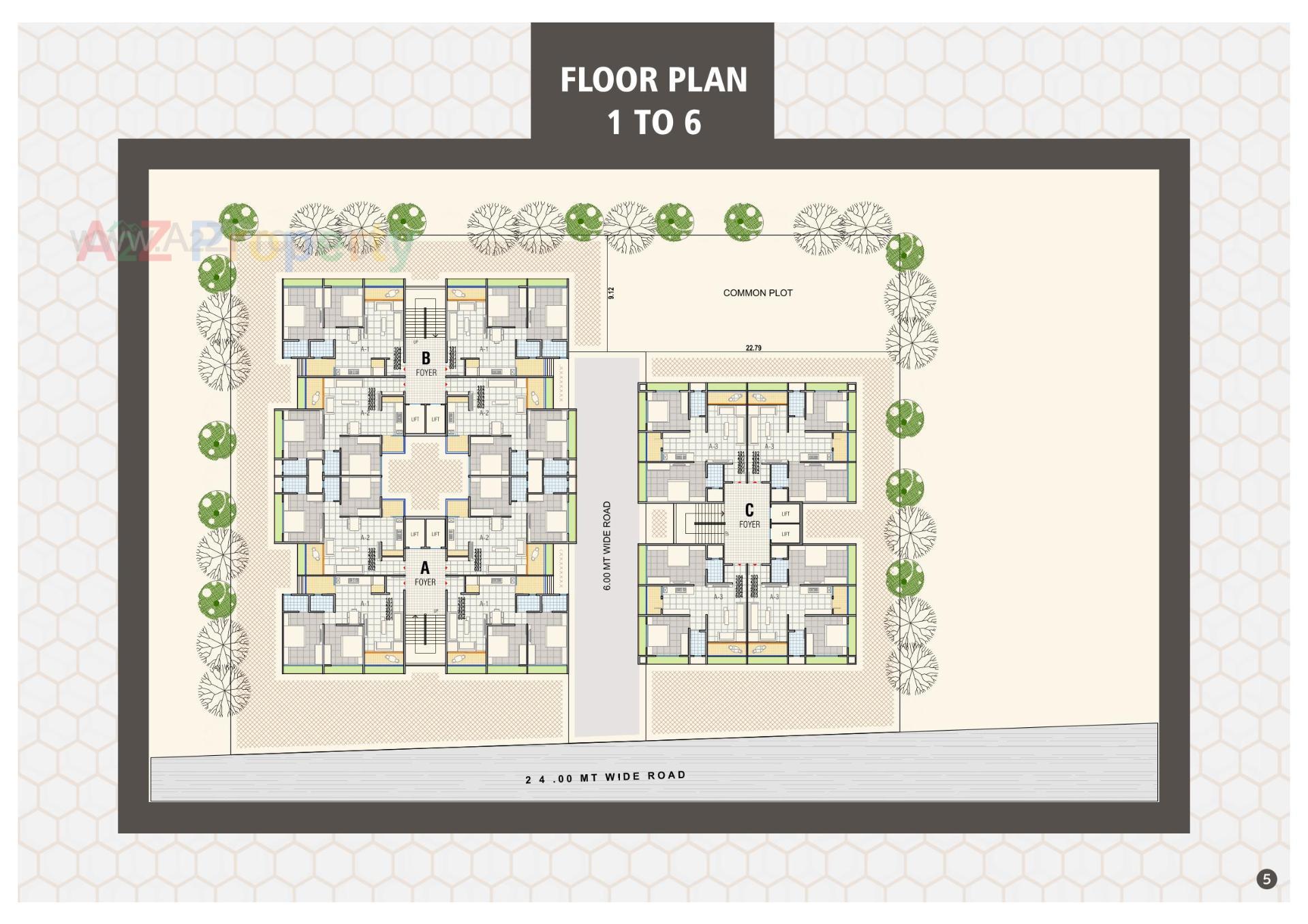 Layout of real estate project Nanddeep Homes located at Singarva, Ahmedabad, Gujarat