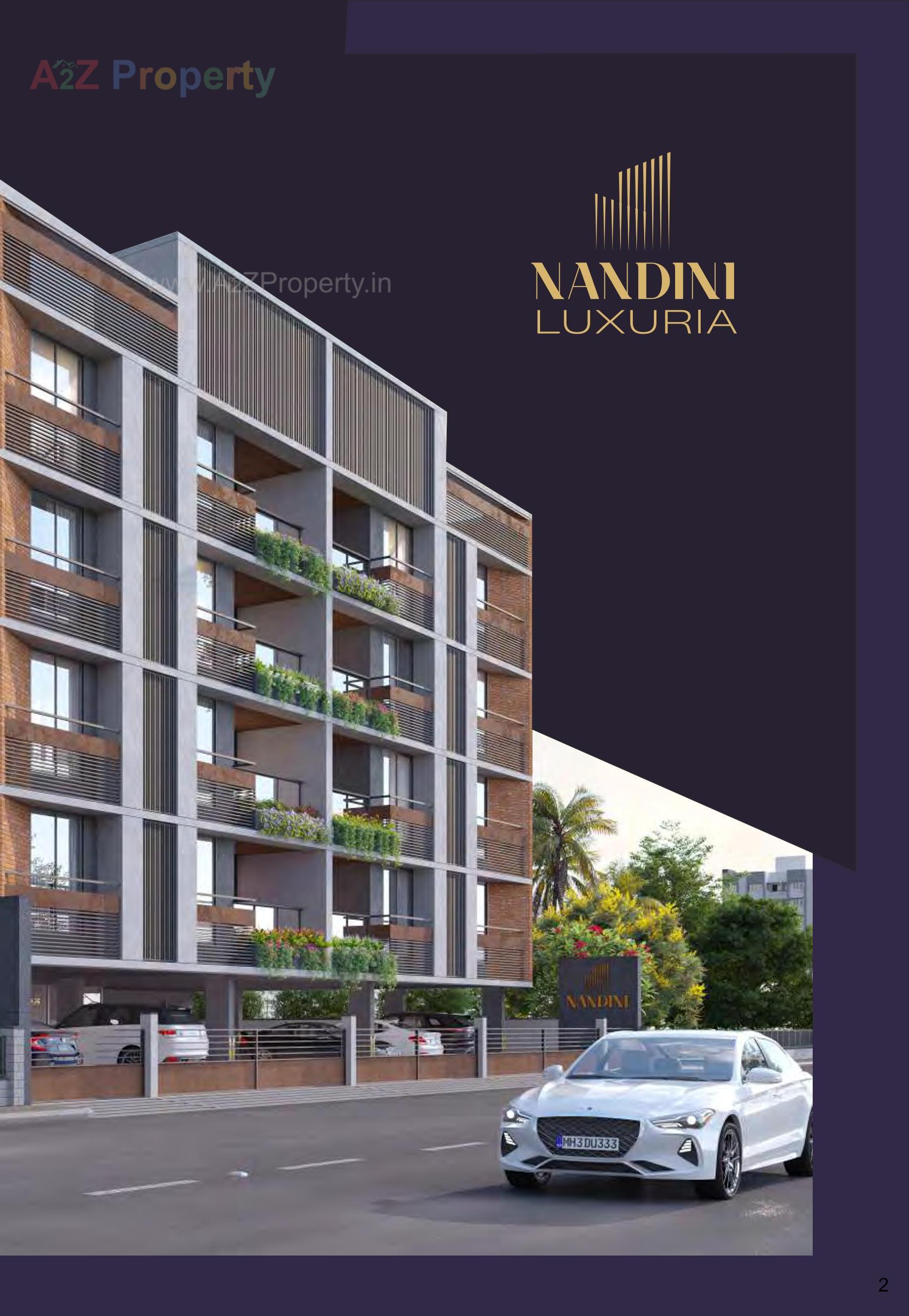 3D Elevation of real estate project Nandini Luxuria located at Paldi, Ahmedabad, Gujarat