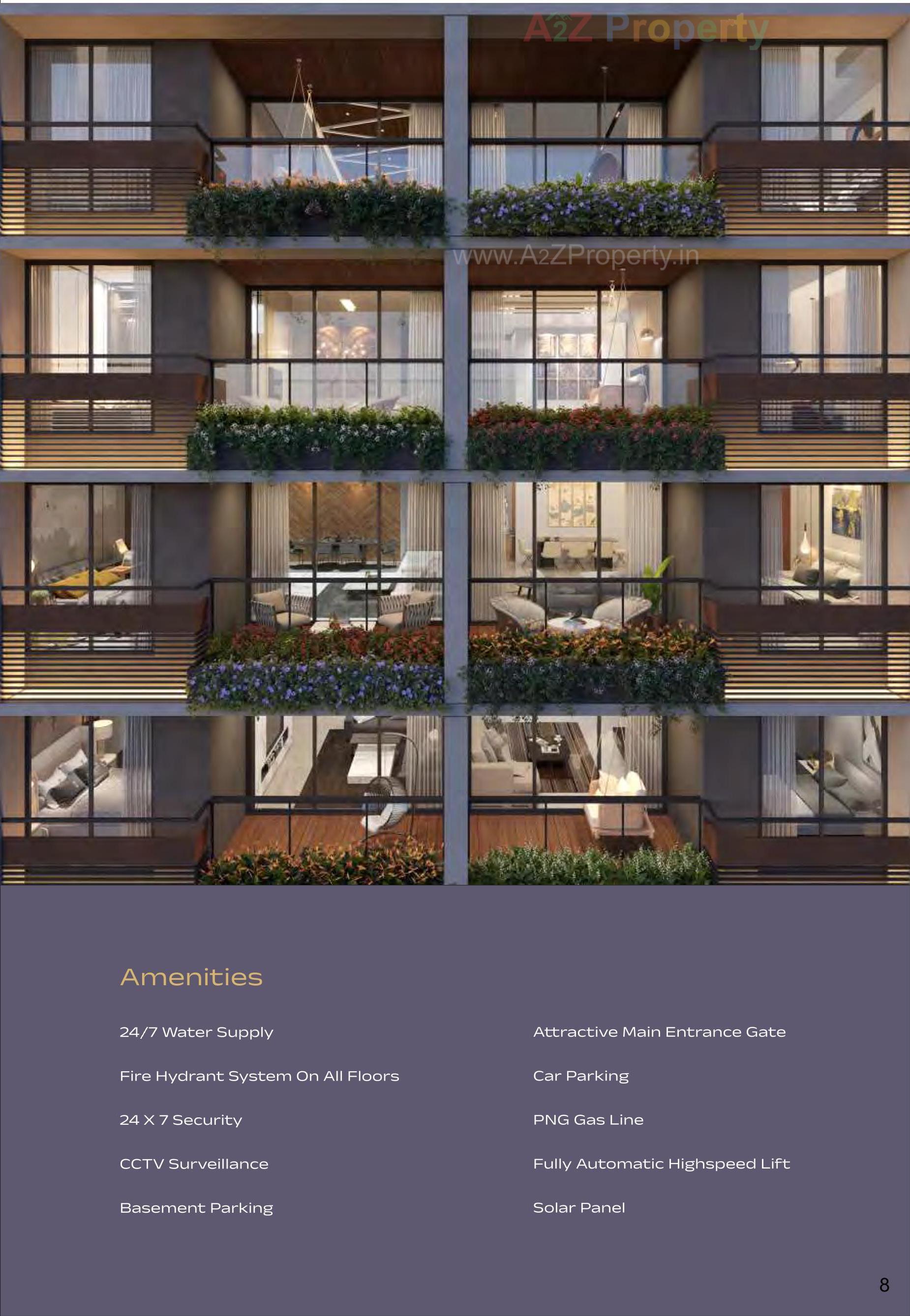 3D Elevation of real estate project Nandini Luxuria located at Paldi, Ahmedabad, Gujarat