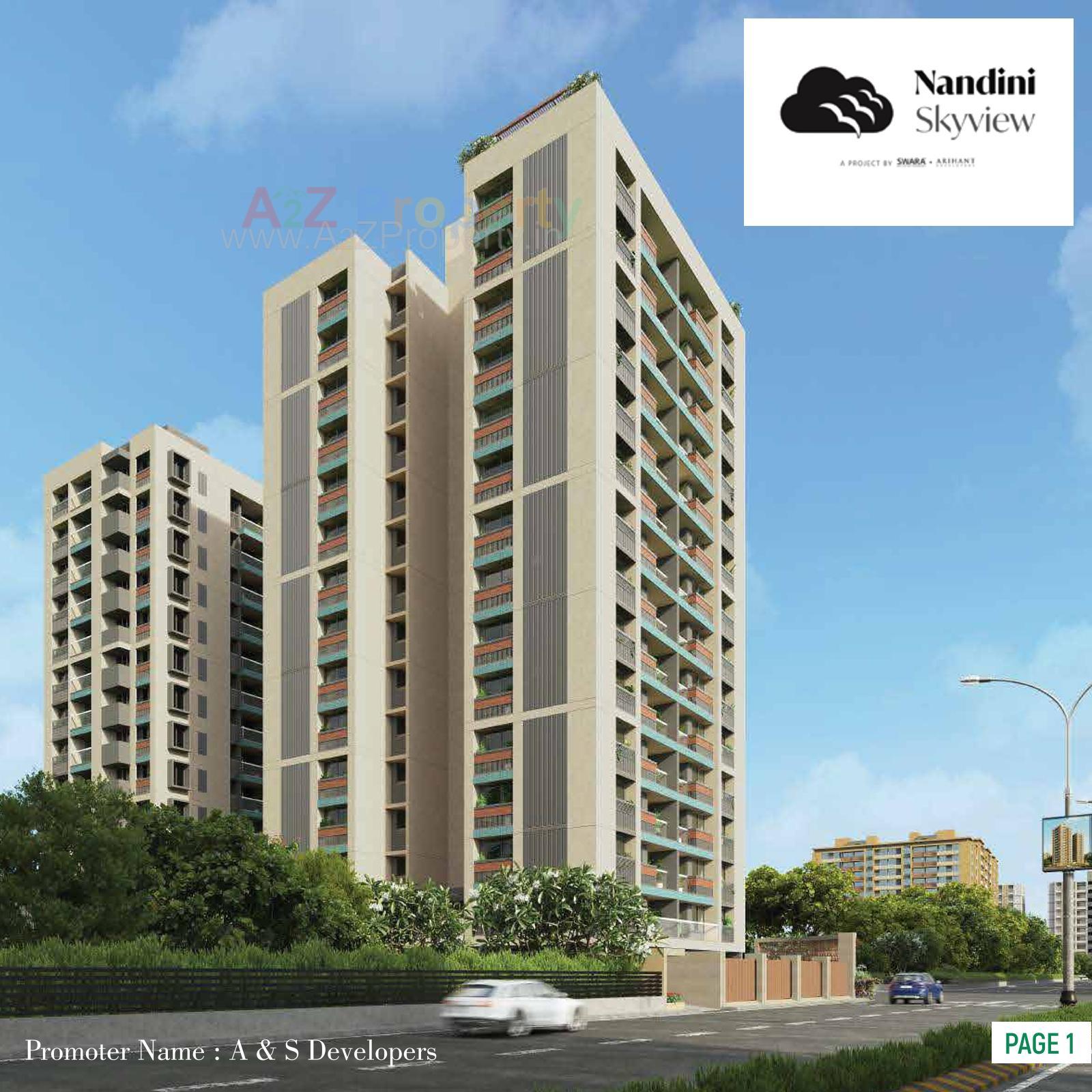 3D Elevation of real estate project Nandini Skyview located at Ahmedabad, Ahmedabad, Gujarat