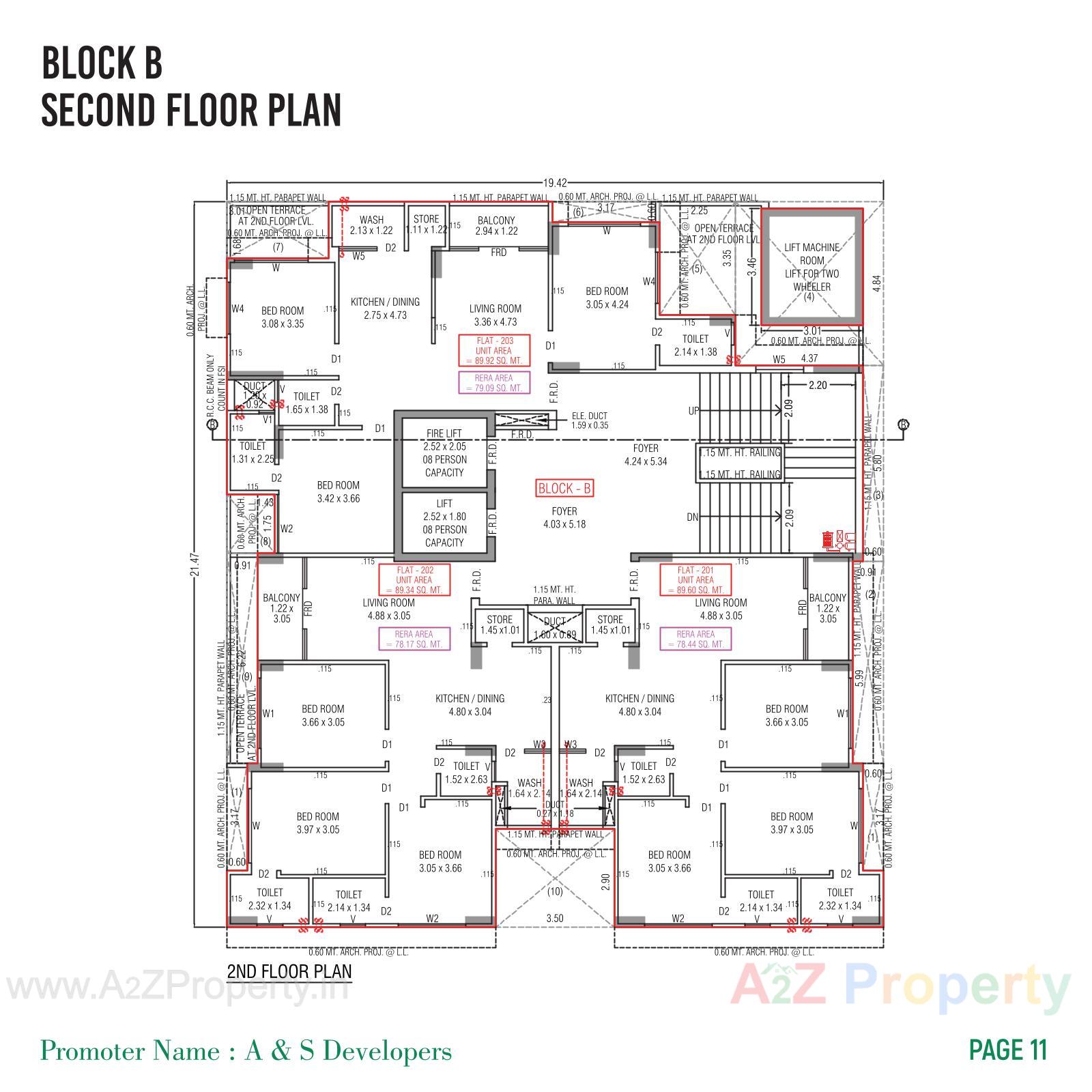 Layout of real estate project Nandini Skyview located at Ahmedabad, Ahmedabad, Gujarat