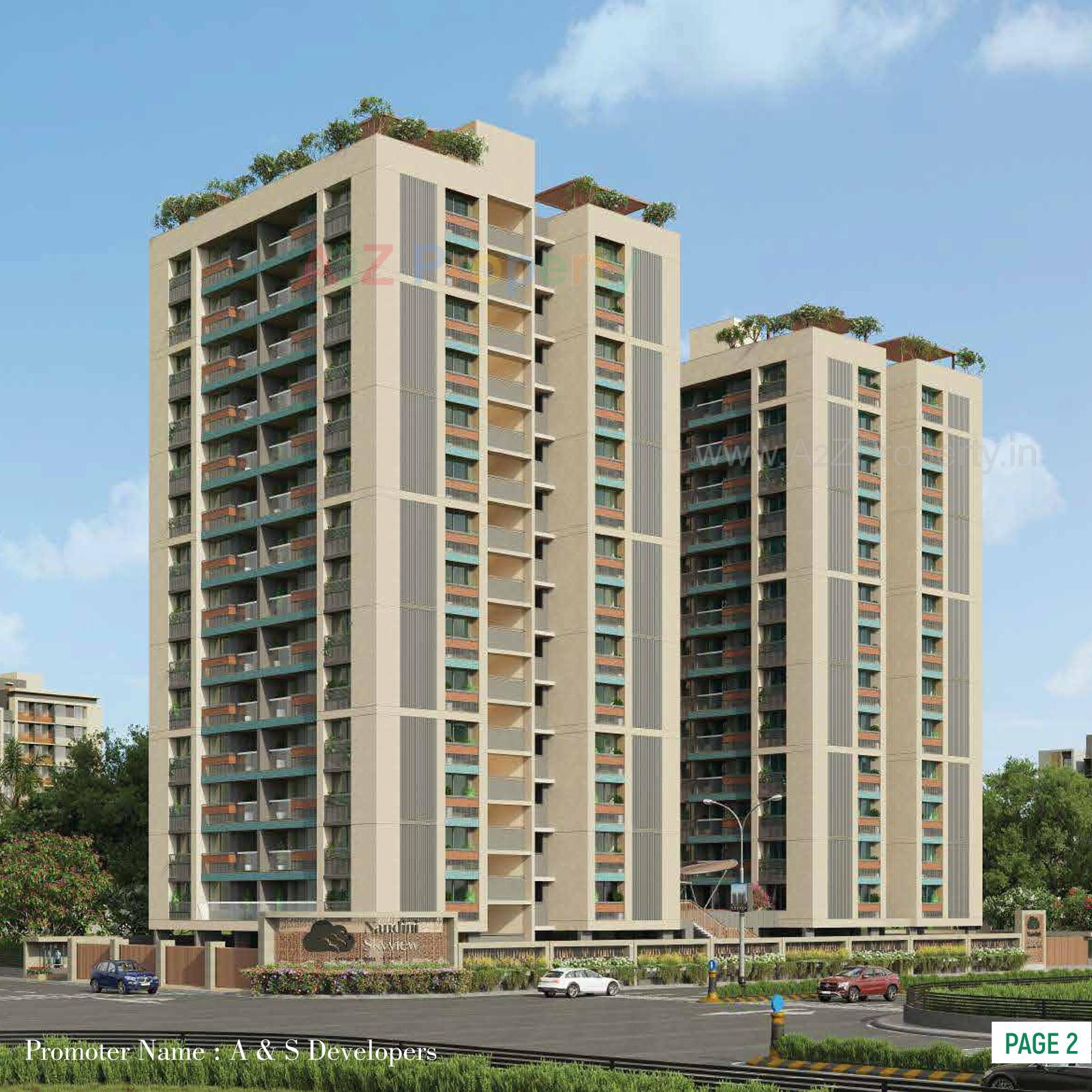 3D Elevation of real estate project Nandini Skyview located at Ahmedabad, Ahmedabad, Gujarat