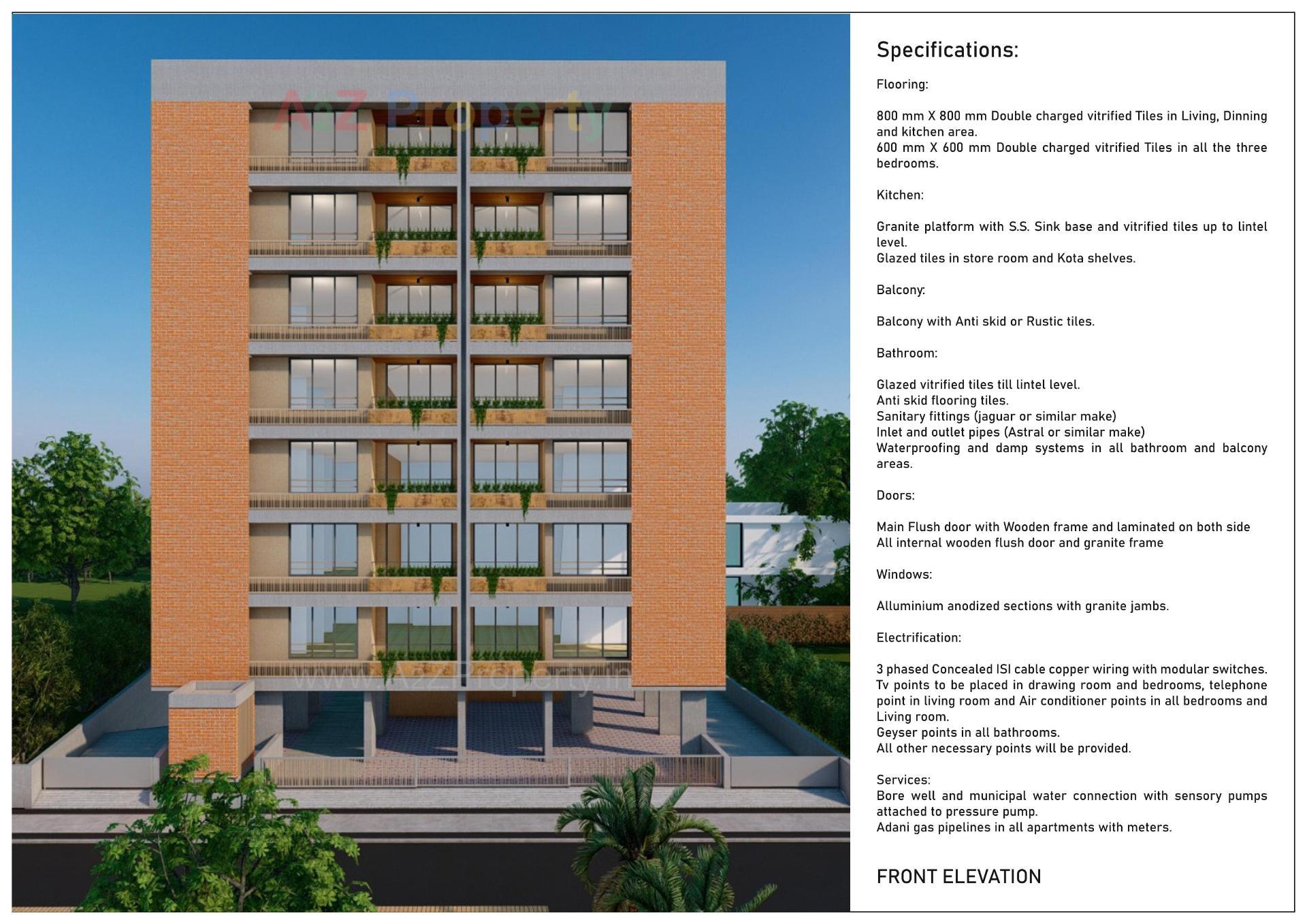 3D Elevation of real estate project Nandini Solitaire located at Chhadavad, Ahmedabad, Gujarat