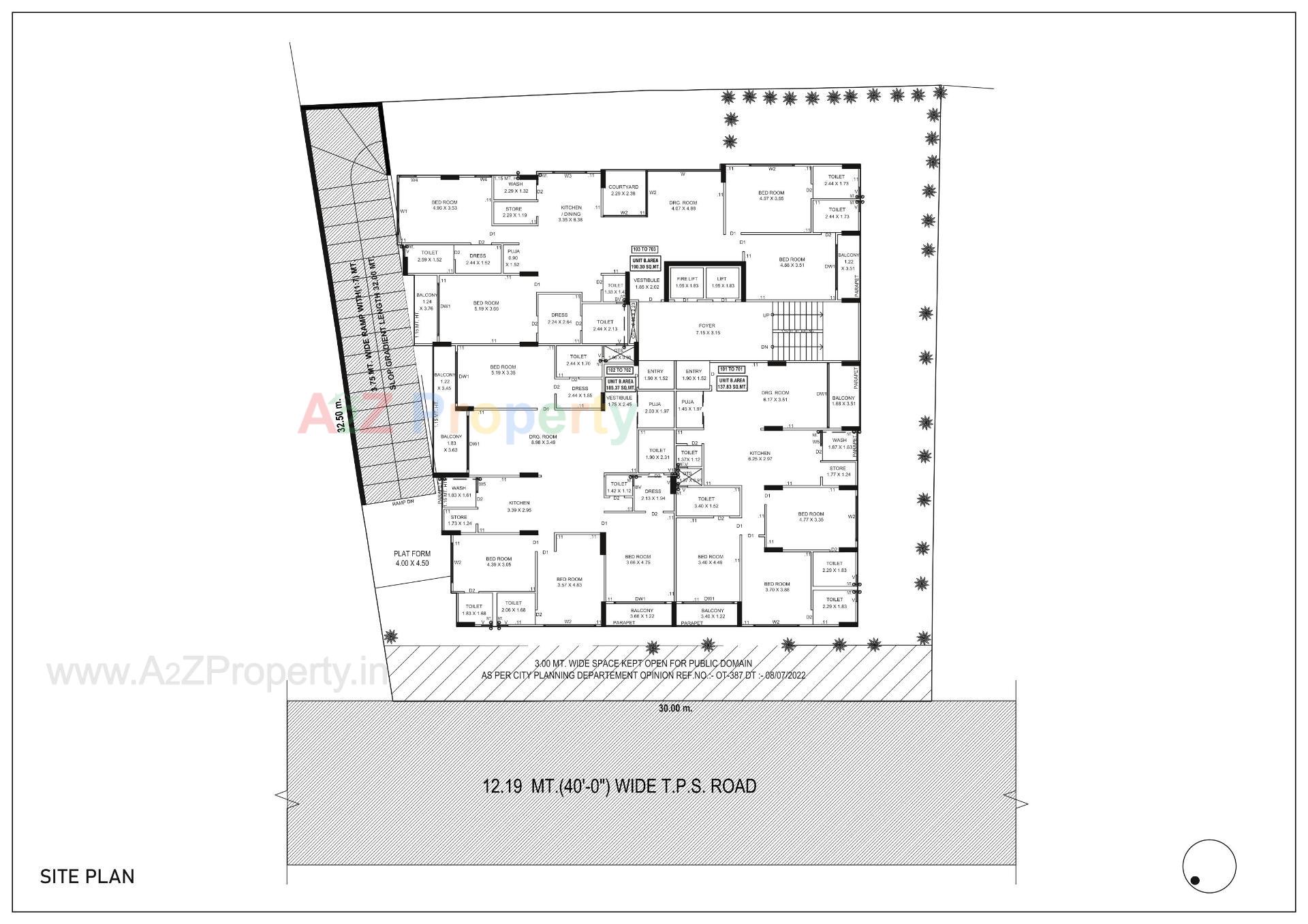Layout of real estate project Nandini Solitaire located at Chhadavad, Ahmedabad, Gujarat