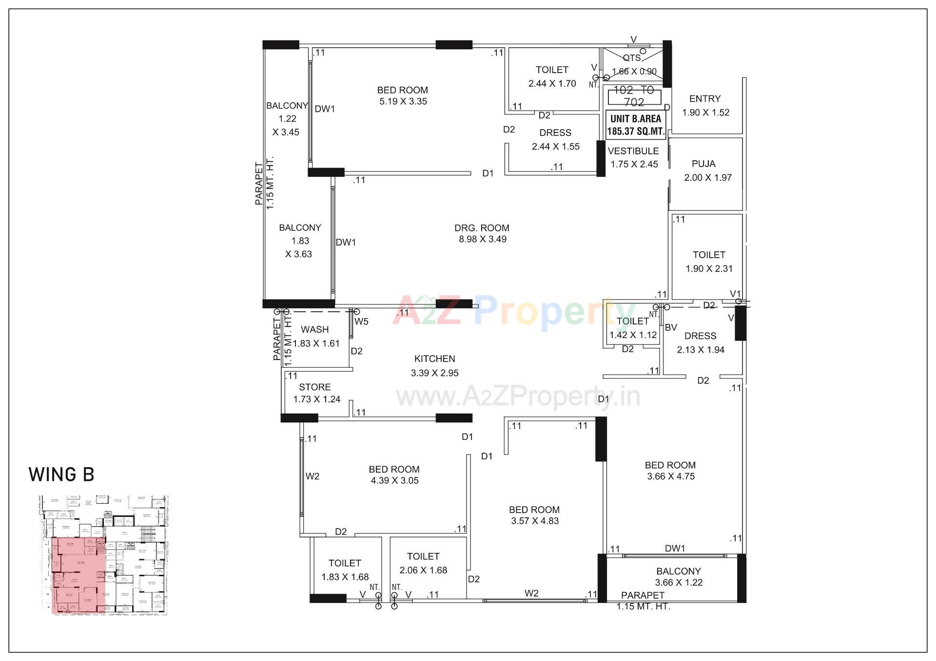 Layout of real estate project Nandini Solitaire located at Chhadavad, Ahmedabad, Gujarat