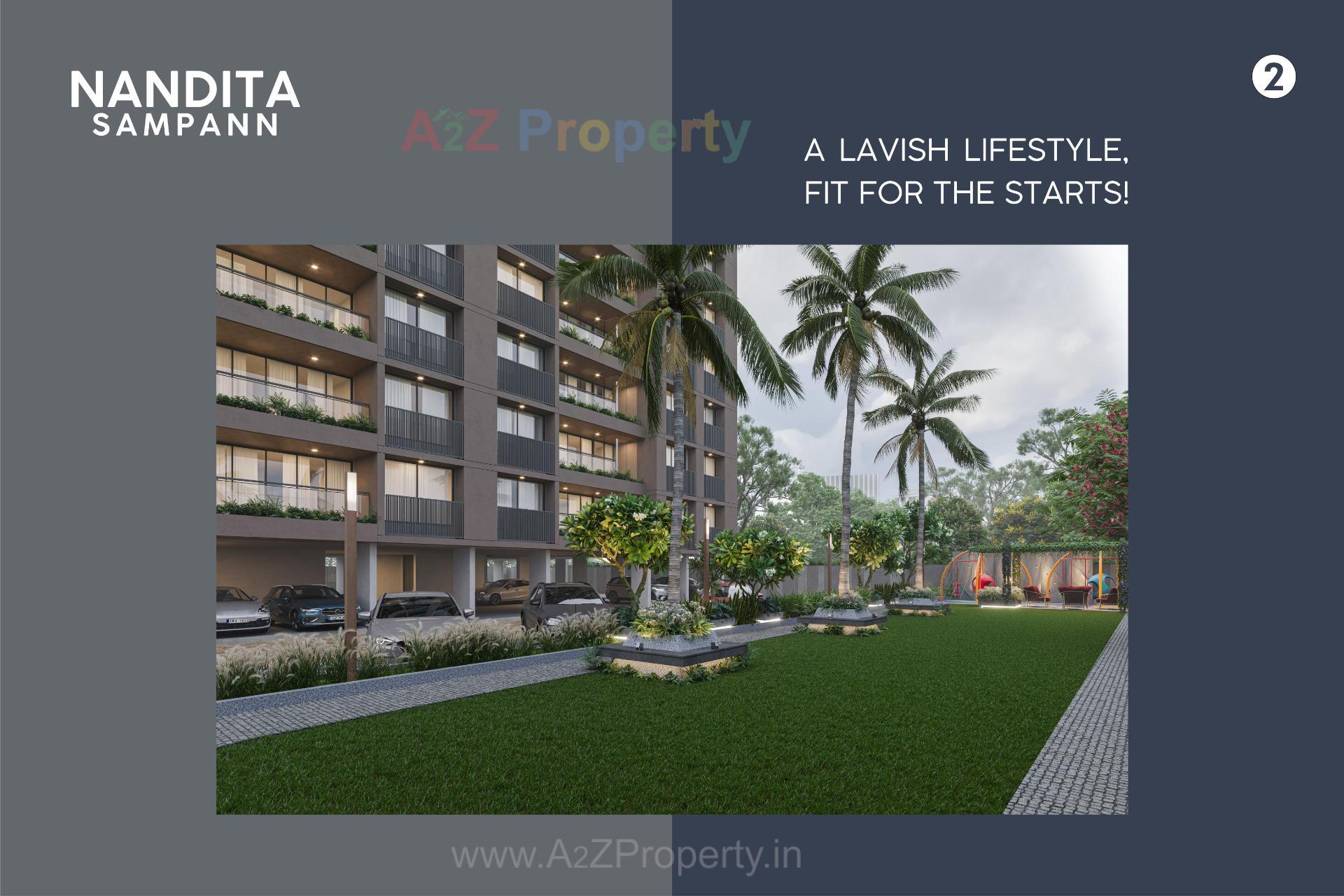 3D Elevation of real estate project Nandita Sampann located at Ushmanpura, Ahmedabad, Gujarat