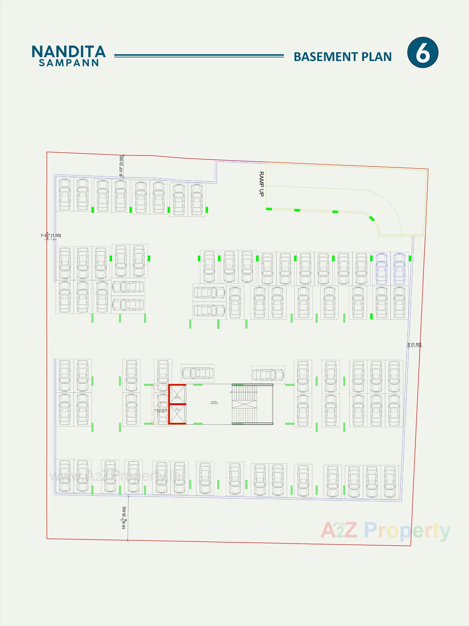 Layout of real estate project Nandita Sampann located at Ushmanpura, Ahmedabad, Gujarat