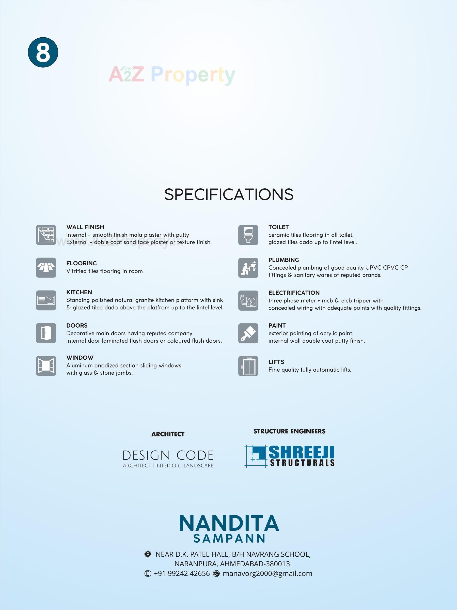  of real estate project Nandita Sampann located at Ushmanpura, Ahmedabad, Gujarat