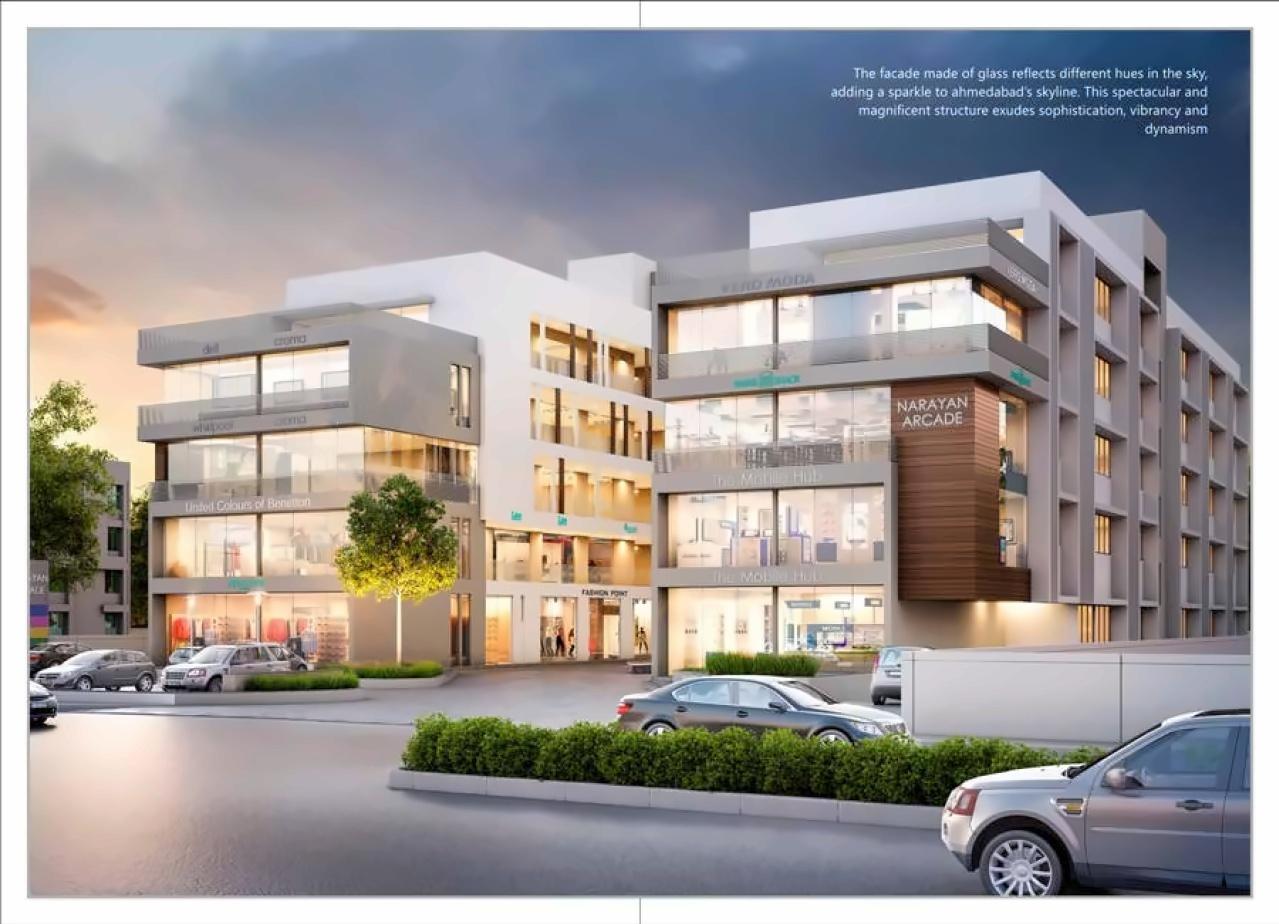 3D Elevation of real estate project Narayan Arcade located at Narol, Ahmedabad, Gujarat