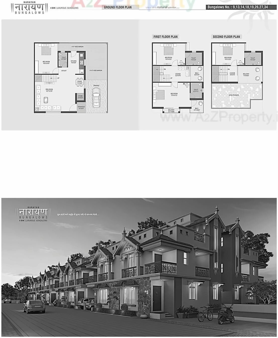 Layout of real estate project Narayan Bunglows located at Vastral, Ahmedabad, Gujarat