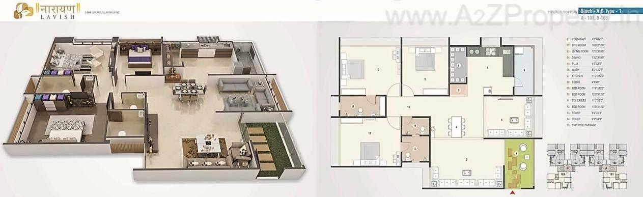 Layout of real estate project Narayan Lavish located at Sola, Ahmedabad, Gujarat