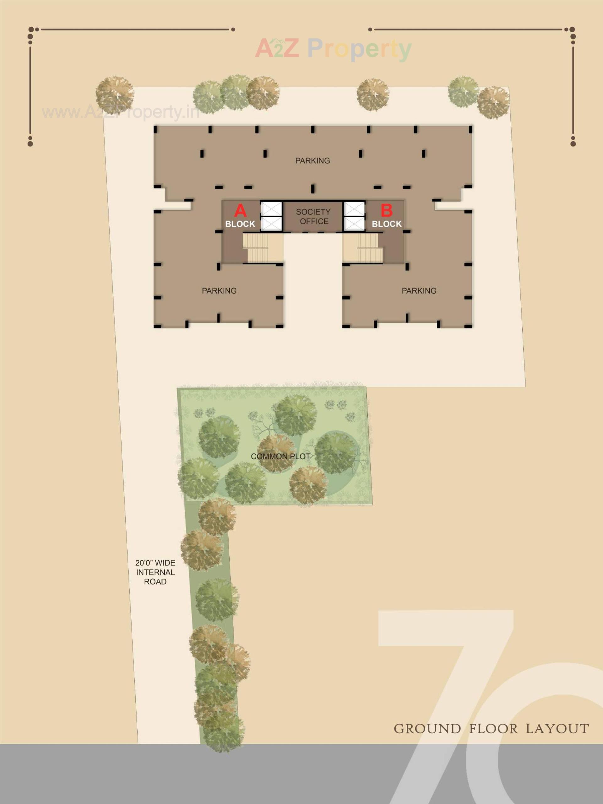 Layout of real estate project Naroda 70 located at Muthiya, Ahmedabad, Gujarat