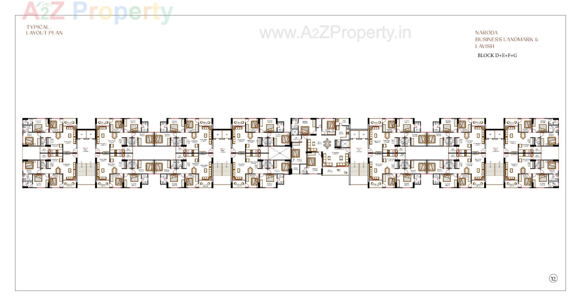 Layout of real estate project Naroda Business Landmark Lavish located at Hanspura, Ahmedabad, Gujarat