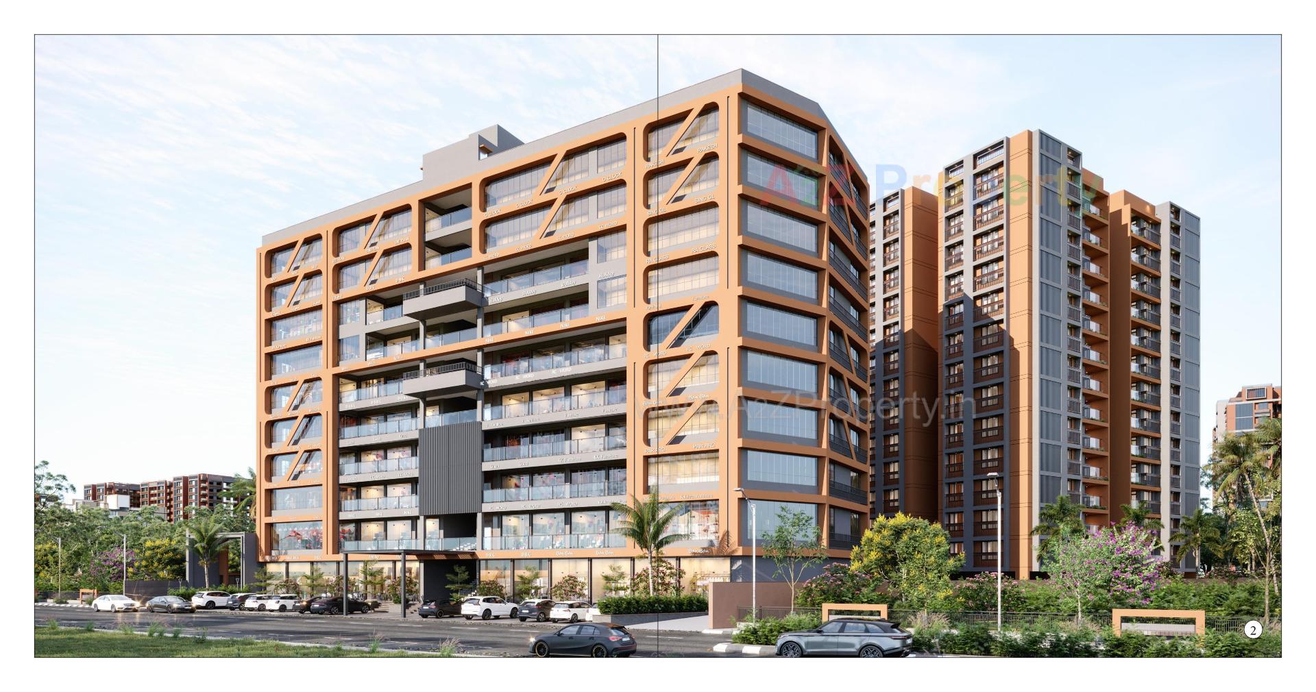 3D Elevation of real estate project Naroda Business Landmark Lavish located at Hanspura, Ahmedabad, Gujarat