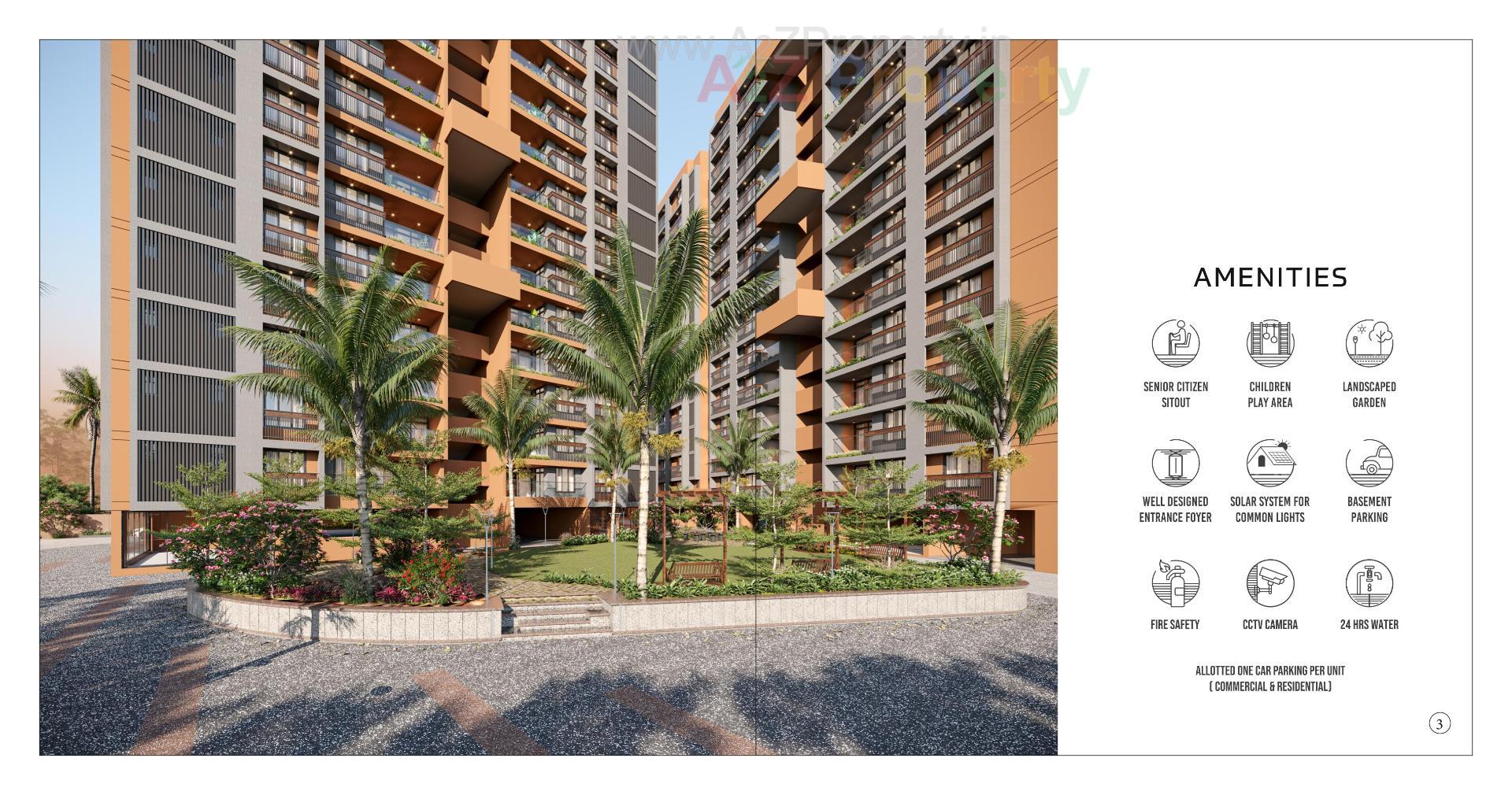 3D Elevation of real estate project Naroda Business Landmark Lavish located at Hanspura, Ahmedabad, Gujarat