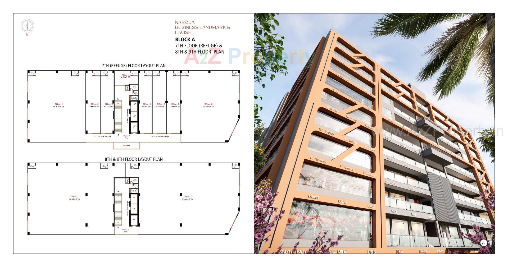 Layout of real estate project Naroda Business Landmark Lavish located at Hanspura, Ahmedabad, Gujarat