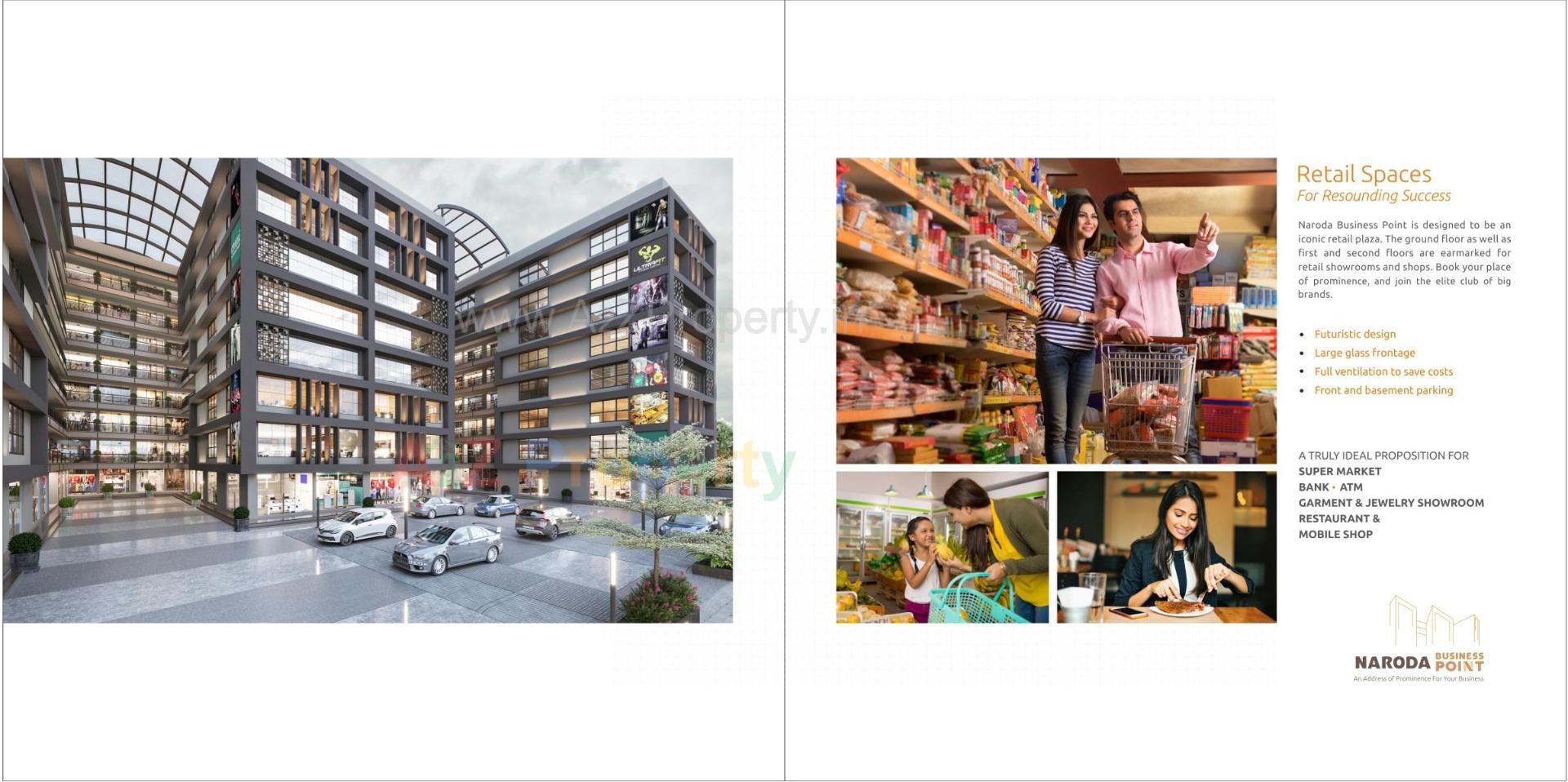 3D Elevation of real estate project Naroda Business Point located at Naroda, Ahmedabad, Gujarat