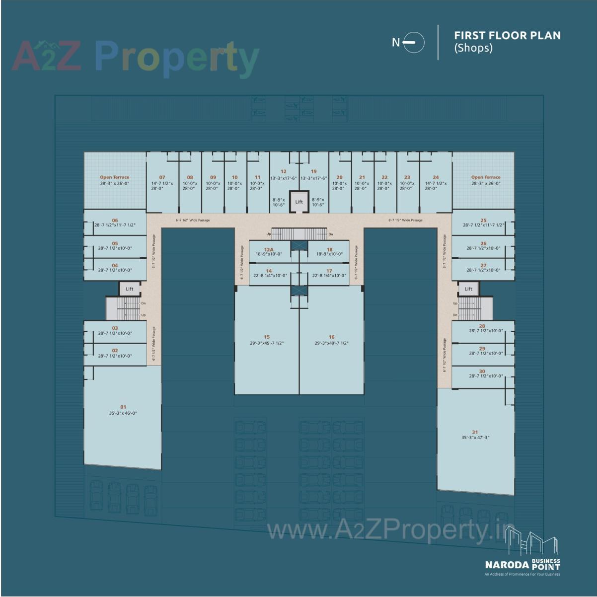 Layout of real estate project Naroda Business Point located at Naroda, Ahmedabad, Gujarat