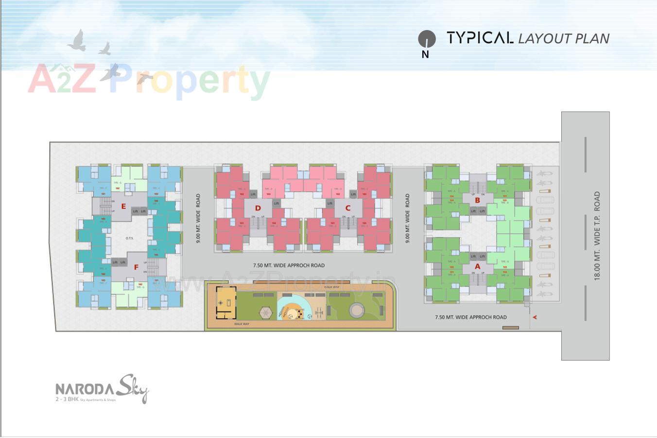 Layout of real estate project Naroda Sky located at Hanspura, Ahmedabad, Gujarat