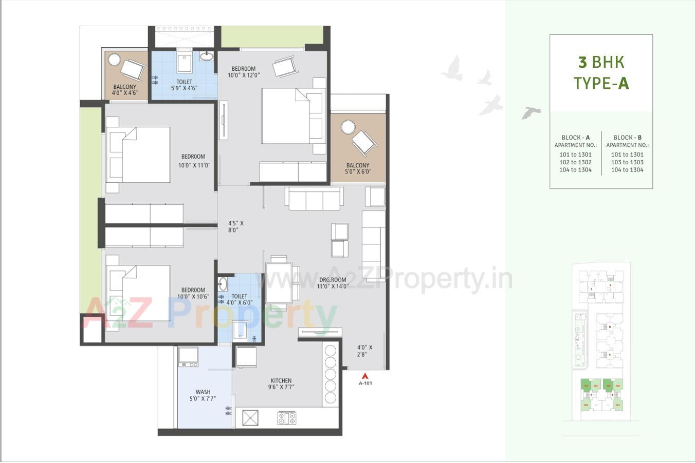 Layout of real estate project Naroda Sky located at Hanspura, Ahmedabad, Gujarat