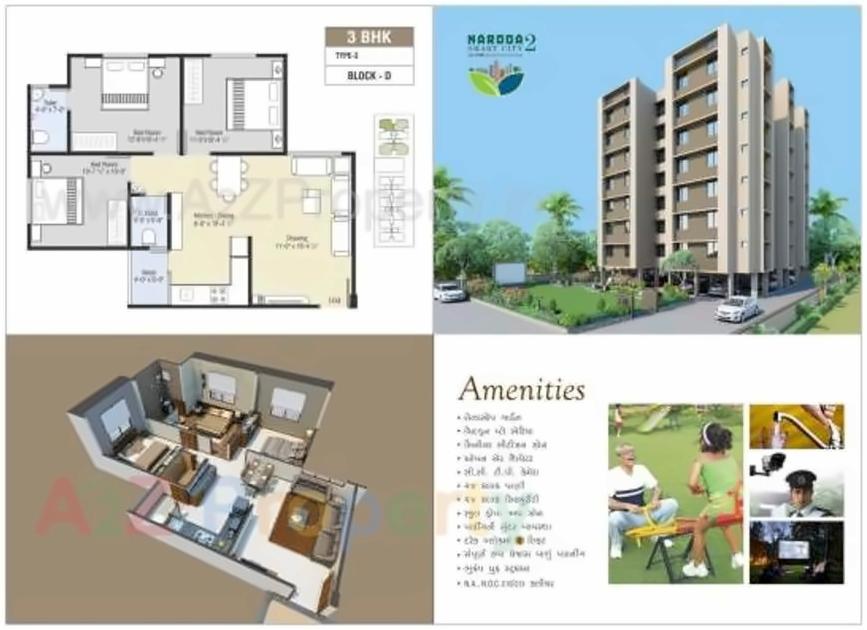 Layout of real estate project Naroda Smart City located at Muthia, Ahmedabad, Gujarat