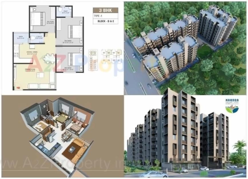 Layout of real estate project Naroda Smart City located at Muthia, Ahmedabad, Gujarat