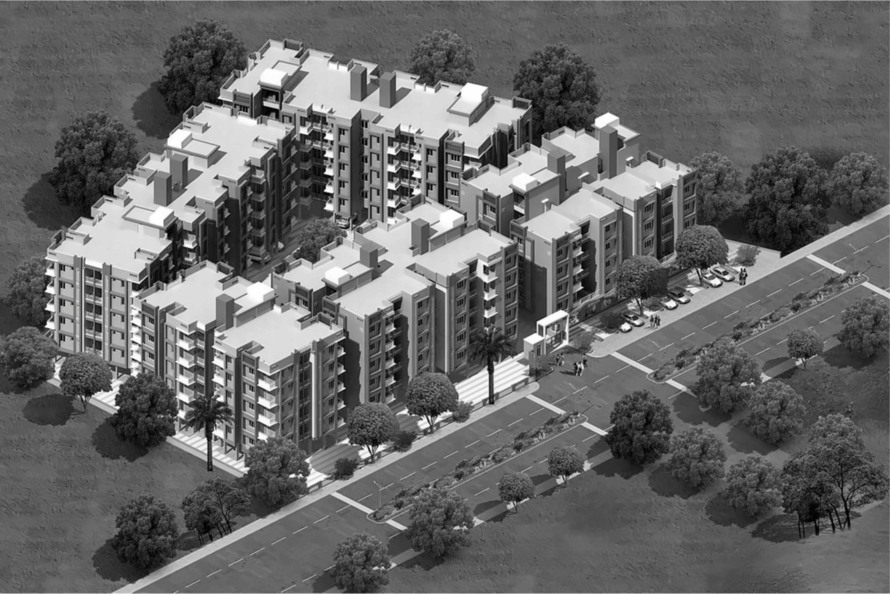 3D Elevation of real estate project Nasim Park located at Ramol, Ahmedabad, Gujarat