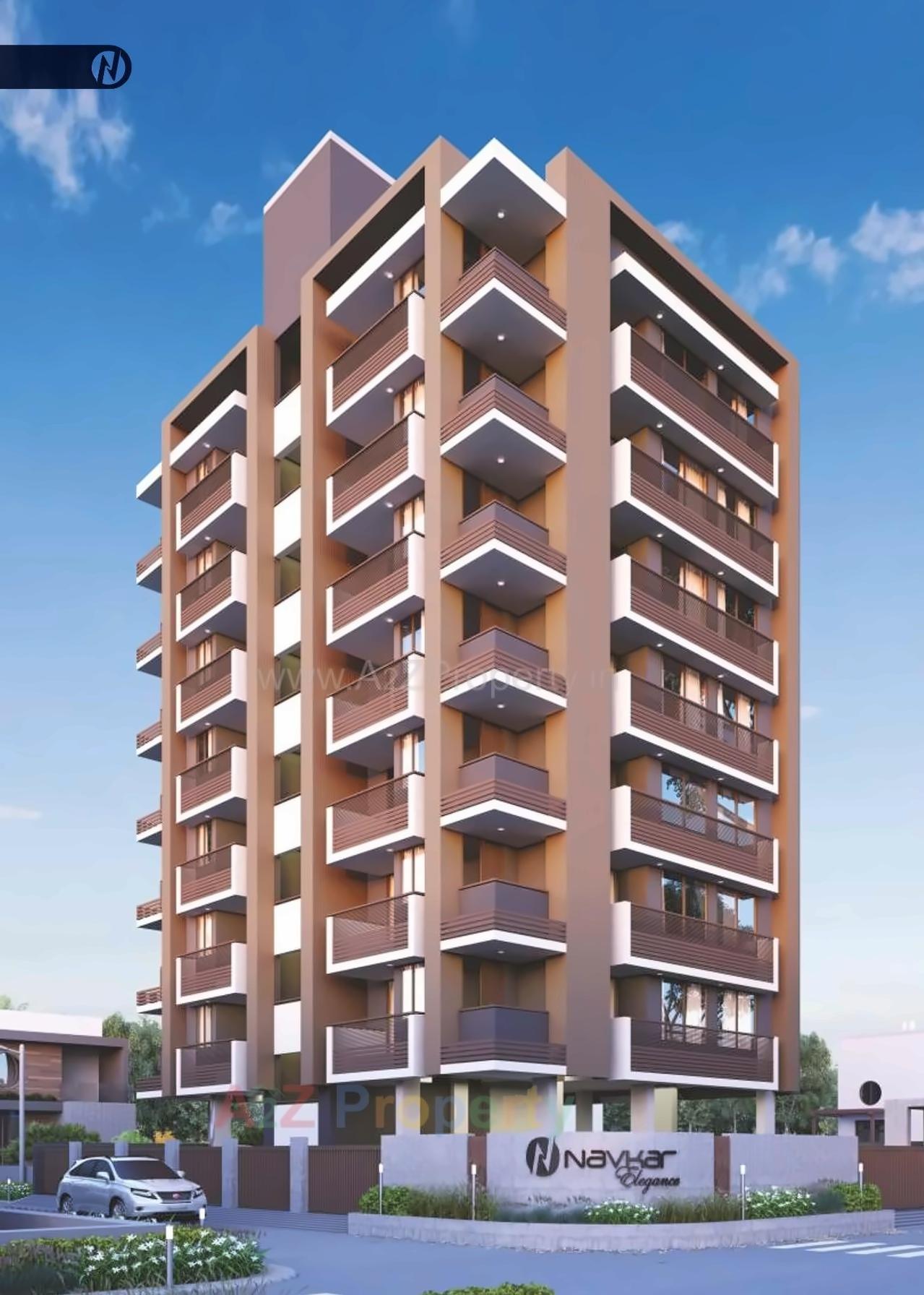 3D Elevation of real estate project Navkar Elegance located at Memnagar, Ahmedabad, Gujarat