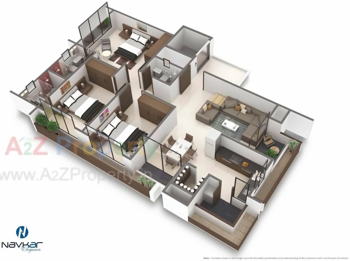 Layout of real estate project Navkar Elegance located at Memnagar, Ahmedabad, Gujarat