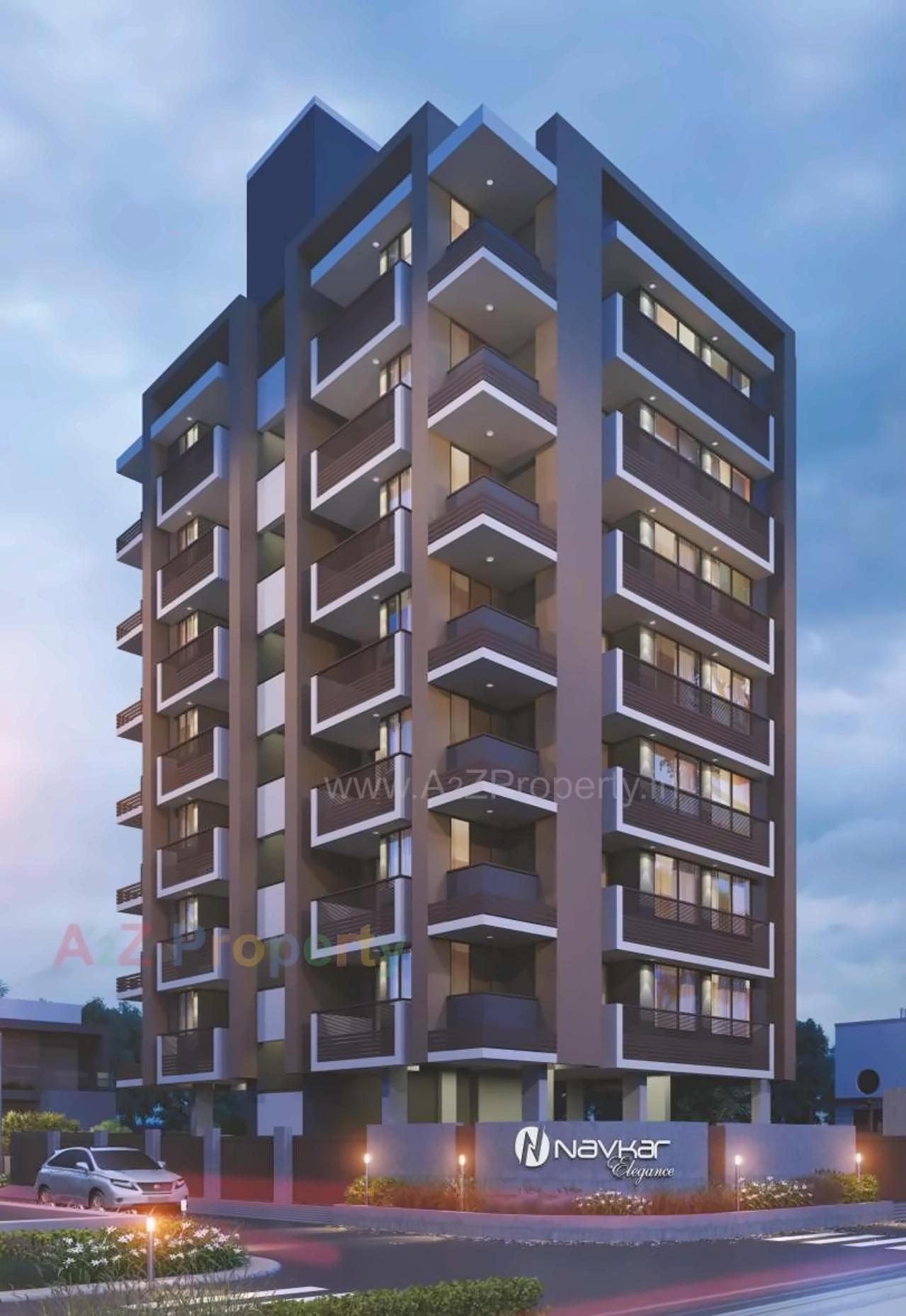 3D Elevation of real estate project Navkar Elegance located at Memnagar, Ahmedabad, Gujarat
