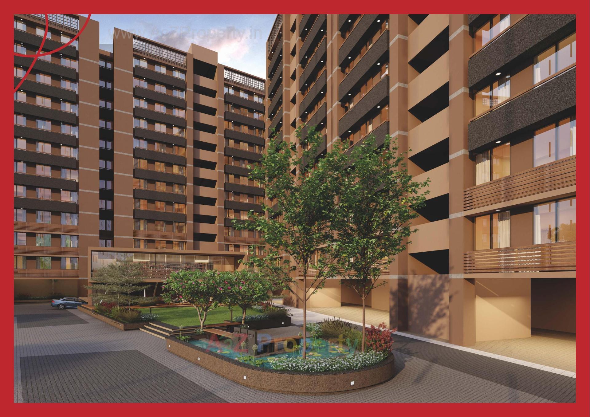 3D Elevation of real estate project Navkar Heights located at Ognaj, Ahmedabad, Gujarat