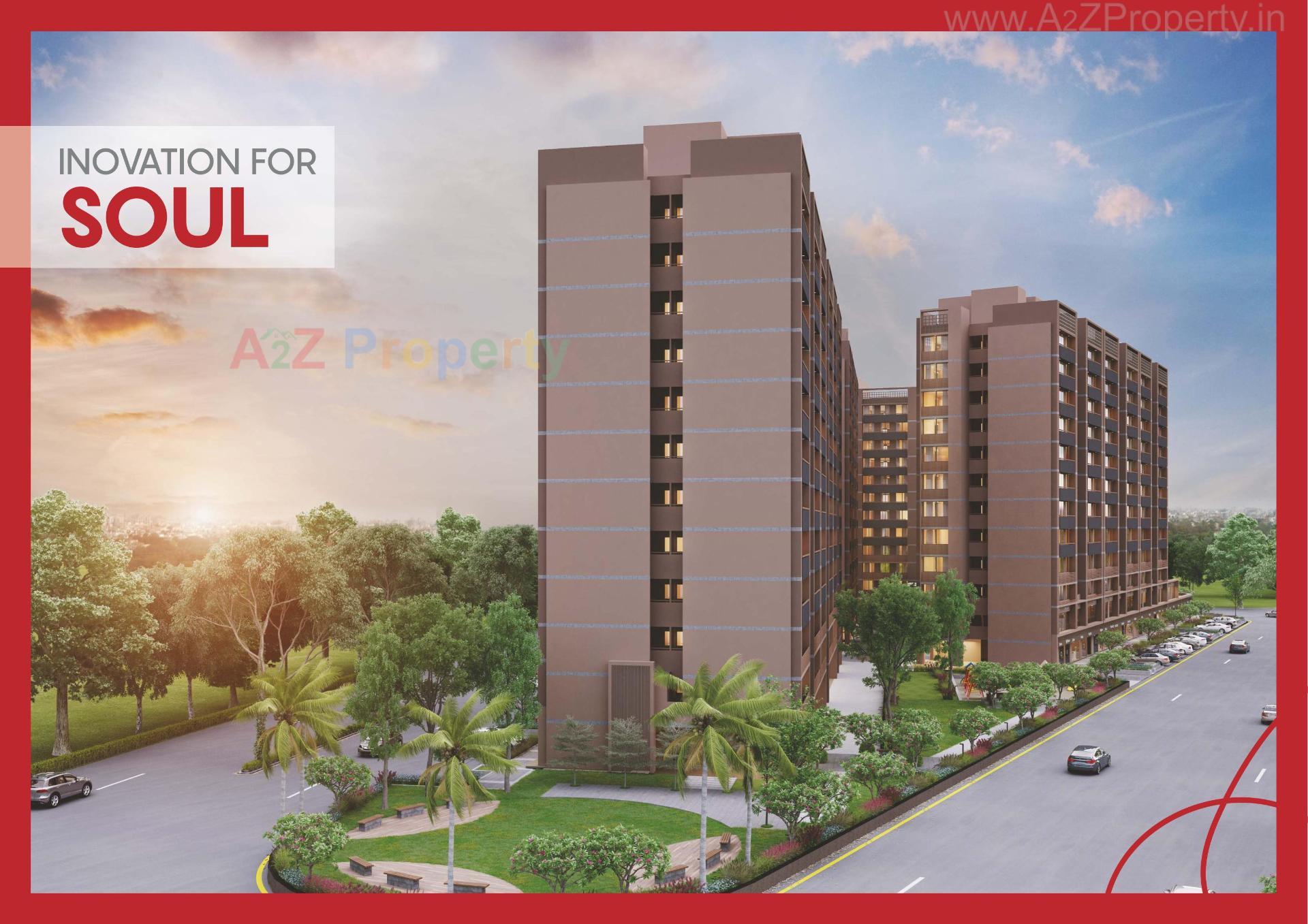 3D Elevation of real estate project Navkar Heights located at Ognaj, Ahmedabad, Gujarat