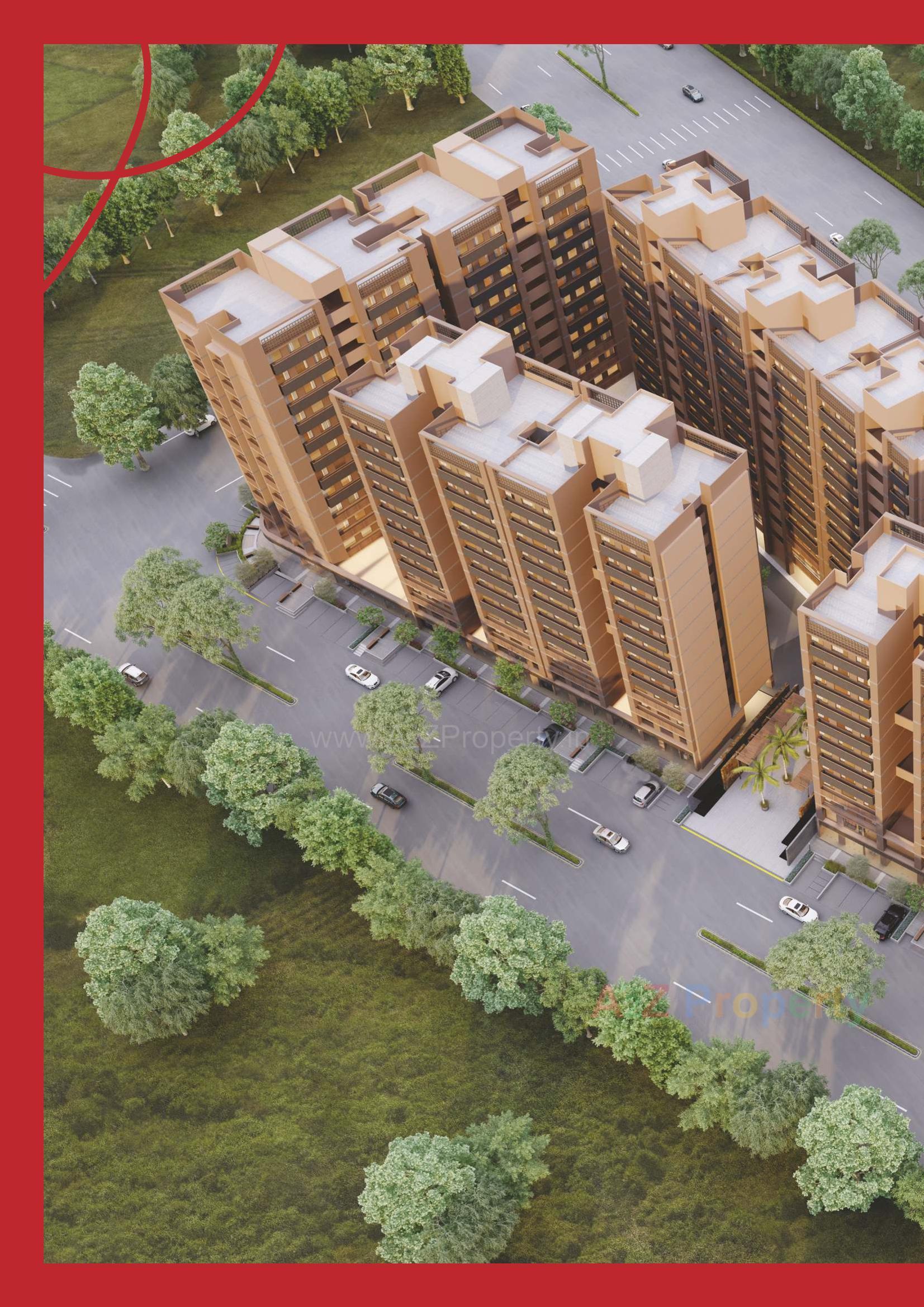 3D Elevation of real estate project Navkar Heights located at Ognaj, Ahmedabad, Gujarat