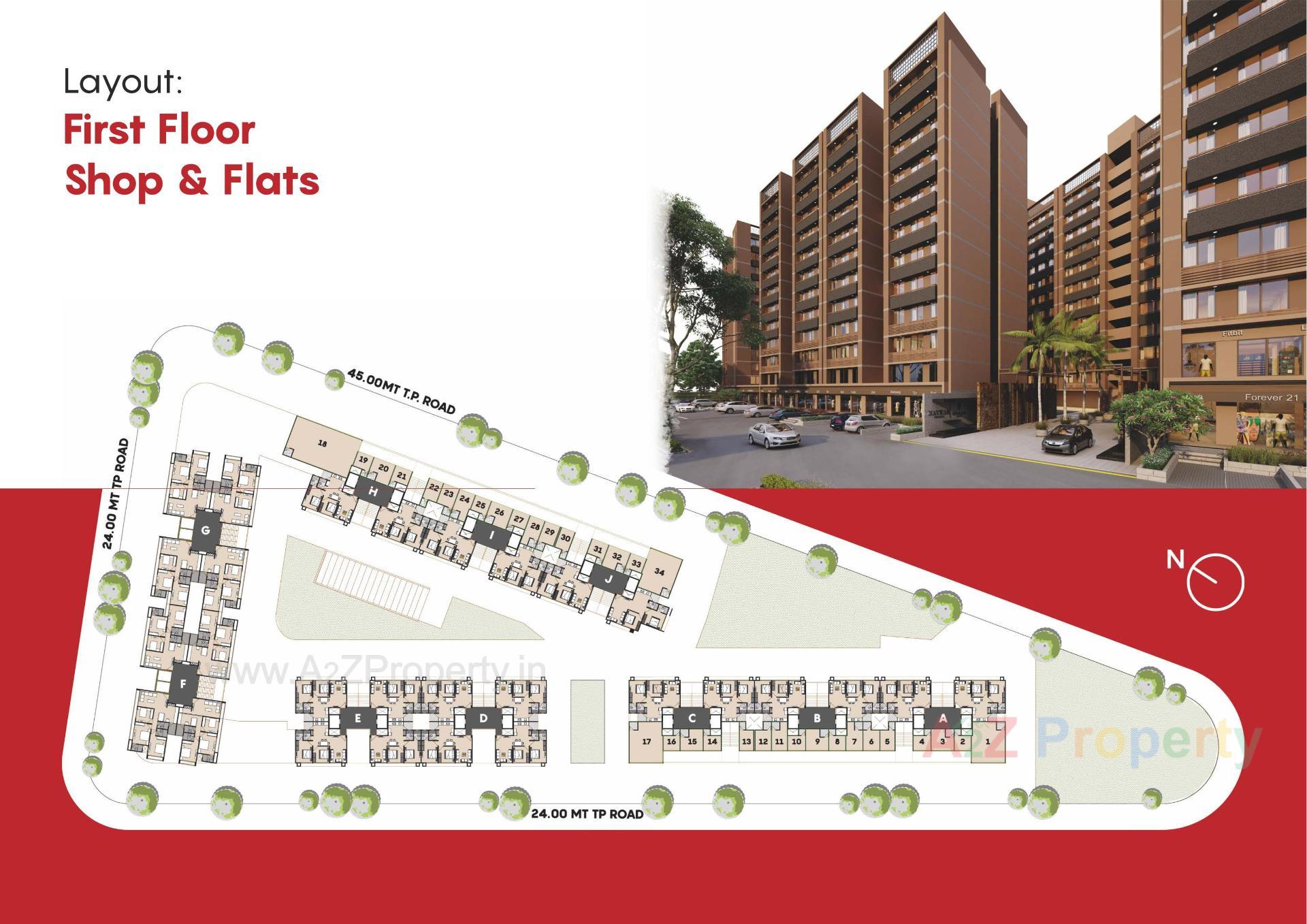  of real estate project Navkar Heights located at Ognaj, Ahmedabad, Gujarat