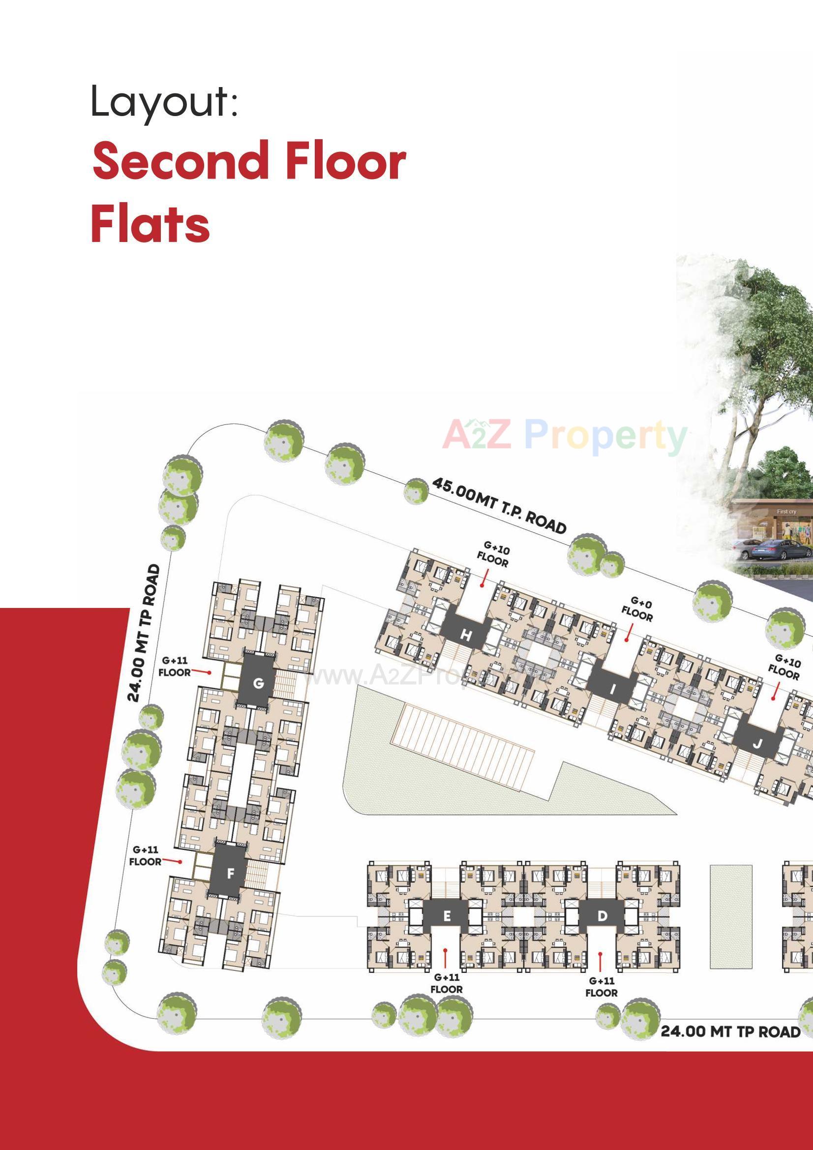 Layout of real estate project Navkar Heights located at Ognaj, Ahmedabad, Gujarat